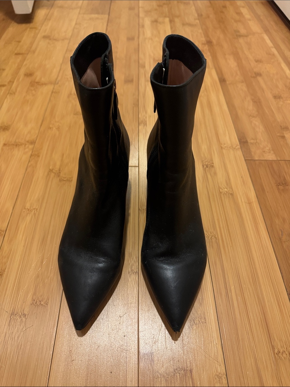 J. Crew Black Pointed-Toe Leather Ankle Boots - Women's Fashion Boots